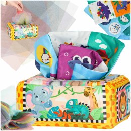 Sorter pudełko z chusteczkami sensoryczne montessori pluszowe cyfry litery Kik Sp. z o. o. Sp. k.