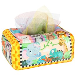 Sorter pudełko z chusteczkami sensoryczne montessori pluszowe cyfry litery Kik Sp. z o. o. Sp. k.