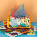 Sorter pudełko z chusteczkami sensoryczne montessori pluszowe cyfry litery Kik Sp. z o. o. Sp. k.