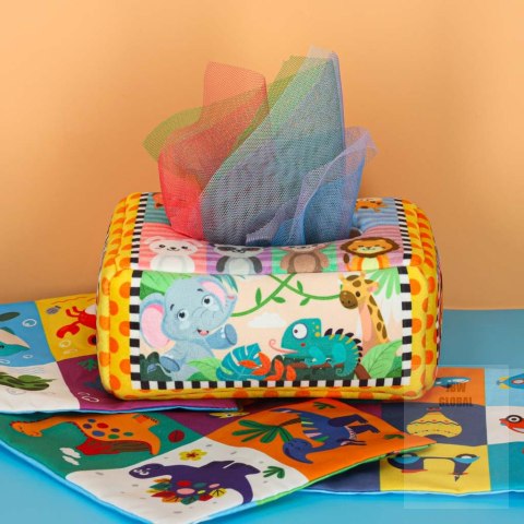 Sorter pudełko z chusteczkami sensoryczne montessori pluszowe cyfry litery Kik Sp. z o. o. Sp. k. Sorter pudełko z chusteczkami sensoryczne montessori pluszowe cyfry litery Kik Sp. z o. o. Sp. k.