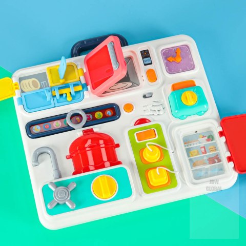 Tablica manipulacyjna sensoryczna montessori kuchnia zegar światło dźwięk Kik Sp. z o. o. Sp. k. Tablica manipulacyjna sensoryczna montessori kuchnia zegar światło dźwięk Kik Sp. z o. o. Sp. k.