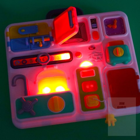 Tablica manipulacyjna sensoryczna montessori kuchnia zegar światło dźwięk Kik Sp. z o. o. Sp. k. Tablica manipulacyjna sensoryczna montessori kuchnia zegar światło dźwięk Kik Sp. z o. o. Sp. k.