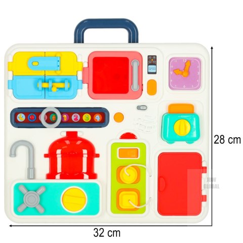 Tablica manipulacyjna sensoryczna montessori kuchnia zegar światło dźwięk Kik Sp. z o. o. Sp. k. Tablica manipulacyjna sensoryczna montessori kuchnia zegar światło dźwięk Kik Sp. z o. o. Sp. k.