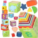 Wieża edukacyjna drewniana sorter kształty nauka liczenia 71cm XXL
