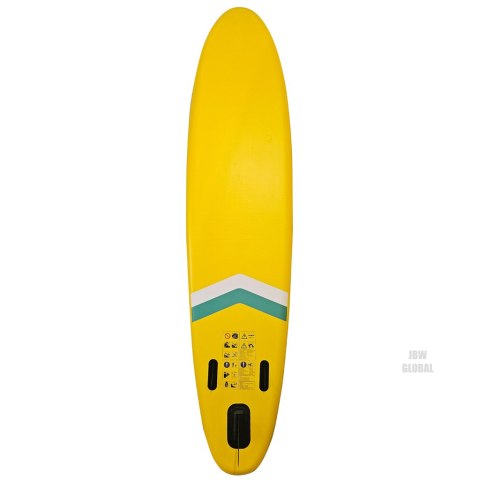 Deska SUP pompowana do pływania z siedzeniem akcesoriami wiosło zestaw żółta 350 cm Kik Sp. z o. o. Sp. k. Deska SUP pompowana do pływania z siedzeniem akcesoriami wiosło zestaw żółta 350 cm Kik Sp. z o. o. Sp. k.