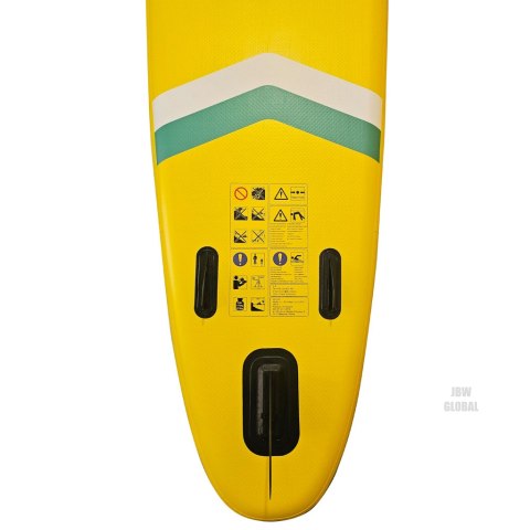Deska SUP pompowana do pływania z siedzeniem akcesoriami wiosło zestaw żółta 350 cm Kik Sp. z o. o. Sp. k. Deska SUP pompowana do pływania z siedzeniem akcesoriami wiosło zestaw żółta 350 cm Kik Sp. z o. o. Sp. k.
