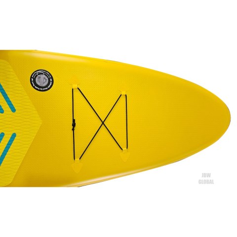 Deska SUP pompowana do pływania z siedzeniem akcesoriami wiosło zestaw żółta 350 cm Kik Sp. z o. o. Sp. k. Deska SUP pompowana do pływania z siedzeniem akcesoriami wiosło zestaw żółta 350 cm Kik Sp. z o. o. Sp. k.
