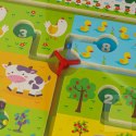 Gra labirynt magnetyczna planszowa drewniana do podróży farma 2 graczy Kik Sp. z o. o. Sp. k.