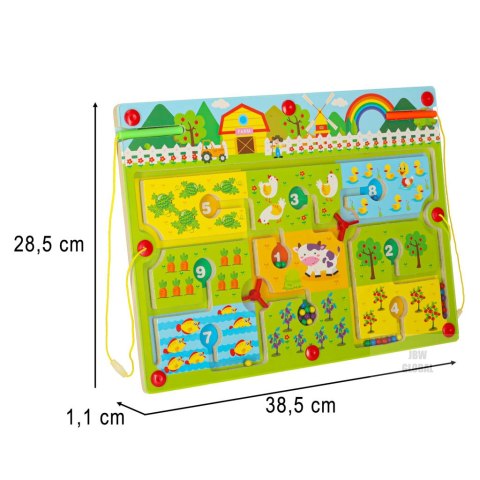 Gra labirynt magnetyczna planszowa drewniana do podróży farma 2 graczy Kik Sp. z o. o. Sp. k. Gra labirynt magnetyczna planszowa drewniana do podróży farma 2 graczy Kik Sp. z o. o. Sp. k.