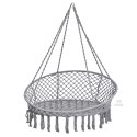 Huśtawka bocianie gniazdo z oparciem ogrodowa 120x140x140 XXL szare Kik Sp. z o. o. Sp. k.