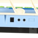 Keyboard dla dzieci pianinko interaktywne organki 37 klawiszy mikrofon statyw niebieskie Kik Sp. z o. o. Sp. k.