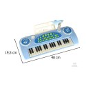 Keyboard dla dzieci pianinko interaktywne organki 37 klawiszy mikrofon statyw niebieskie Kik Sp. z o. o. Sp. k.