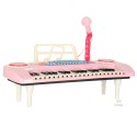 Keyboard dla dzieci pianinko interaktywne organki 37 klawiszy mikrofon statyw różowe Kik Sp. z o. o. Sp. k.