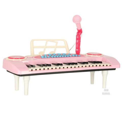 Keyboard dla dzieci pianinko interaktywne organki 37 klawiszy mikrofon statyw różowe Kik Sp. z o. o. Sp. k. Keyboard dla dzieci pianinko interaktywne organki 37 klawiszy mikrofon statyw różowe Kik Sp. z o. o. Sp. k.