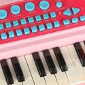 Keyboard dla dzieci pianinko interaktywne organki 37 klawiszy mikrofon statyw różowe Kik Sp. z o. o. Sp. k.