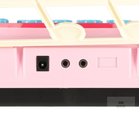 Keyboard dla dzieci pianinko interaktywne organki 37 klawiszy mikrofon statyw różowe Kik Sp. z o. o. Sp. k. Keyboard dla dzieci pianinko interaktywne organki 37 klawiszy mikrofon statyw różowe Kik Sp. z o. o. Sp. k.