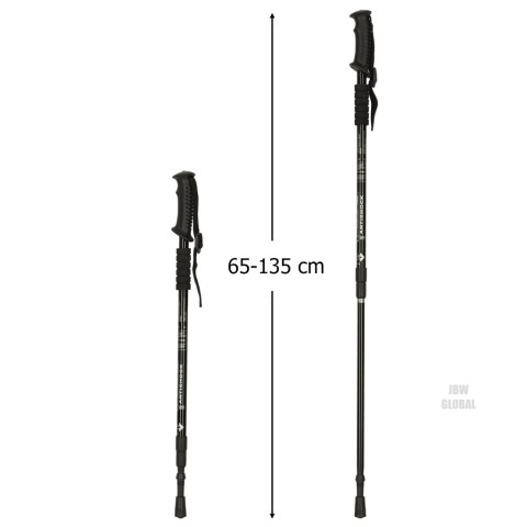 Kijki kije trekkingowe do nordic walking składane 2 sztuki czarne Kik Sp. z o. o. Sp. k. Kijki kije trekkingowe do nordic walking składane 2 sztuki czarne Kik Sp. z o. o. Sp. k.