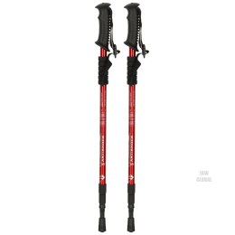 Kijki kije trekkingowe do nordic walking składane 2 sztuki czerwone