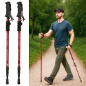 Kijki kije trekkingowe do nordic walking składane 2 sztuki czerwone