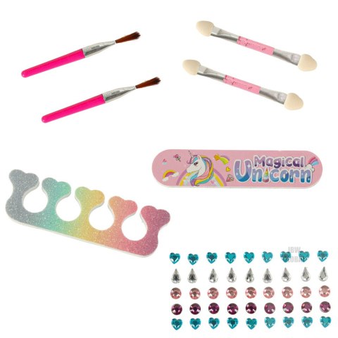 Kuferek zestaw kosmetyków do makijażu i paznokci makeup kosmetyki cienie lakiery szuflady jednorożec Kik Sp. z o. o. Sp. k. Kuferek zestaw kosmetyków do makijażu i paznokci makeup kosmetyki cienie lakiery szuflady jednorożec Kik Sp. z o. o. Sp. k.
