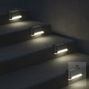Lampa solarna schodowa ogrodowa zewnętrzna LED na schody czujnik zmierzchu 8 sztuk Kik Sp. z o. o. Sp. k.