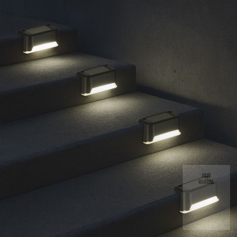 Lampa solarna schodowa ogrodowa zewnętrzna LED na schody czujnik zmierzchu 8 sztuk Kik Sp. z o. o. Sp. k. Lampa solarna schodowa ogrodowa zewnętrzna LED na schody czujnik zmierzchu 8 sztuk Kik Sp. z o. o. Sp. k.