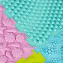 Mata sensoryczna puzzle montessori do masażu stóp 8 elementów pastelowe Kik Sp. z o. o. Sp. k.