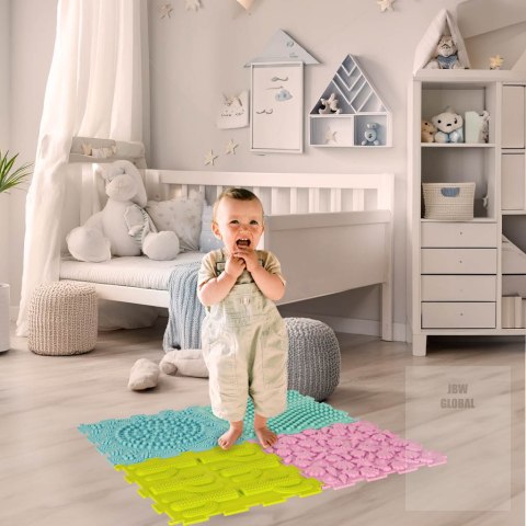 Mata sensoryczna puzzle montessori do masażu stóp 8 elementów pastelowe Kik Sp. z o. o. Sp. k. Mata sensoryczna puzzle montessori do masażu stóp 8 elementów pastelowe Kik Sp. z o. o. Sp. k.