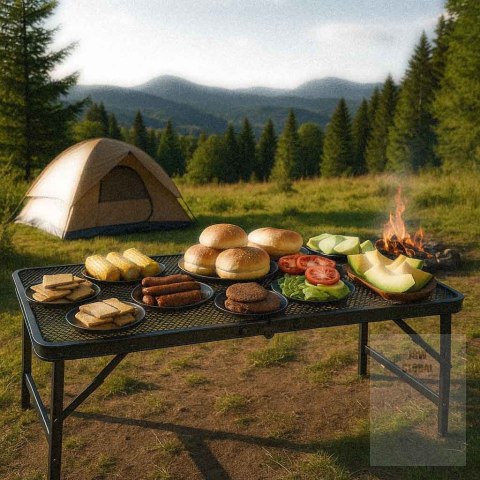 Stół stolik turystyczny LUARO kempingowy cateringowy składany 80 x 40 x 66 x 37 cm Kik Sp. z o. o. Sp. k. Stół stolik turystyczny LUARO kempingowy cateringowy składany 80 x 40 x 66 x 37 cm Kik Sp. z o. o. Sp. k.