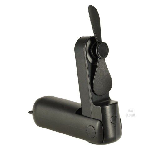 Wiatrak biurkowy wentylator mini ręczny składany wiatraczek przenośny USB czarny Kik Sp. z o. o. Sp. k. Wiatrak biurkowy wentylator mini ręczny składany wiatraczek przenośny USB czarny Kik Sp. z o. o. Sp. k.
