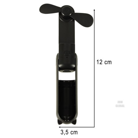 Wiatrak biurkowy wentylator mini ręczny składany wiatraczek przenośny USB czarny Kik Sp. z o. o. Sp. k. Wiatrak biurkowy wentylator mini ręczny składany wiatraczek przenośny USB czarny Kik Sp. z o. o. Sp. k.