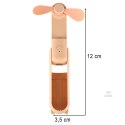 Wiatrak biurkowy wentylator mini ręczny składany wiatraczek przenośny USB różowy Kik Sp. z o. o. Sp. k.
