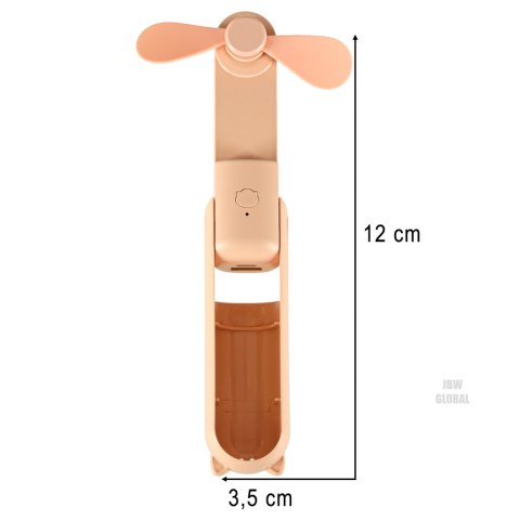 Wiatrak biurkowy wentylator mini ręczny składany wiatraczek przenośny USB różowy Kik Sp. z o. o. Sp. k. Wiatrak biurkowy wentylator mini ręczny składany wiatraczek przenośny USB różowy Kik Sp. z o. o. Sp. k.