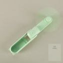 Wiatrak biurkowy wentylator mini ręczny składany wiatraczek przenośny USB zielony