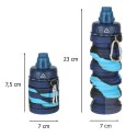 Butelka na wodę bidon silikonowy składany z uchwytem sportowy 500ml niebieski Kik Sp. z o. o. Sp. k.