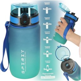 Butelka na wodę bidon ze słomką uchwytem sportowy 600ml niebiesko-zielony Kik Sp. z o. o. Sp. k.