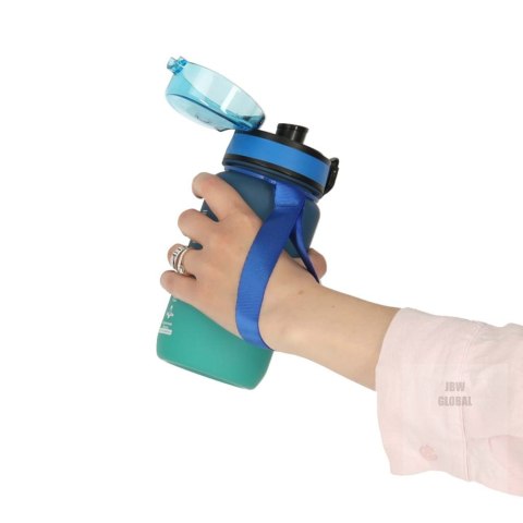 Butelka na wodę bidon ze słomką uchwytem sportowy 600ml niebiesko-zielony Kik Sp. z o. o. Sp. k. Butelka na wodę bidon ze słomką uchwytem sportowy 600ml niebiesko-zielony Kik Sp. z o. o. Sp. k.
