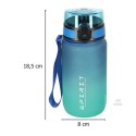 Butelka na wodę bidon ze słomką uchwytem sportowy 600ml niebiesko-zielony Kik Sp. z o. o. Sp. k.