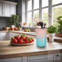 Butelka na wodę bidon ze słomką uchwytem sportowy 600ml różowo-niebieski Kik Sp. z o. o. Sp. k.