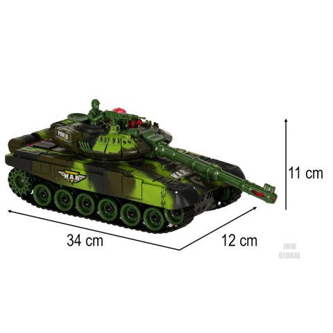 Czołg zdalnie sterowany na pilota RC War Tank 9993 2.4 GHz kamuflaż leśny Czołg zdalnie sterowany na pilota RC War Tank 9993 2.4 GHz kamuflaż leśny
