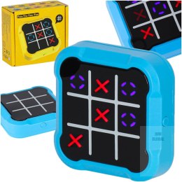 Kółko krzyżyk gra elektroniczna logiczna tic tac toe konsola przenośna niebieska Kik Sp. z o. o. Sp. k.