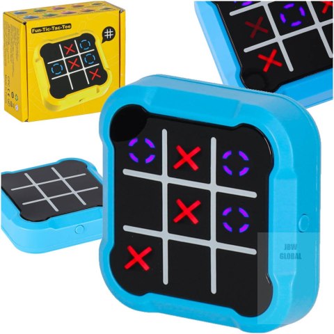 Kółko krzyżyk gra elektroniczna logiczna tic tac toe konsola przenośna niebieska Kik Sp. z o. o. Sp. k.