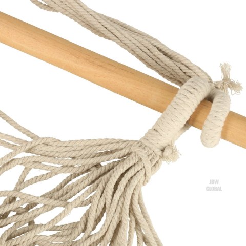 Krzesło brazylijskie z podnóżkiem leżak wiszący huśtawka 130cm beż Kik Sp. z o. o. Sp. k. Krzesło brazylijskie z podnóżkiem leżak wiszący huśtawka 130cm beż Kik Sp. z o. o. Sp. k.