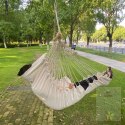 Krzesło brazylijskie z podnóżkiem leżak wiszący huśtawka 130cm beż Kik Sp. z o. o. Sp. k.