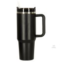 Kubek termiczny ze słomką i uchwytem termos 1200ml czarny Kik Sp. z o. o. Sp. k.