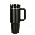 Kubek termiczny ze słomką i uchwytem termos 1200ml czarny Kik Sp. z o. o. Sp. k.