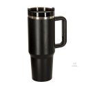 Kubek termiczny ze słomką i uchwytem termos 1200ml czarny Kik Sp. z o. o. Sp. k.