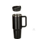 Kubek termiczny ze słomką i uchwytem termos 1200ml czarny Kik Sp. z o. o. Sp. k.