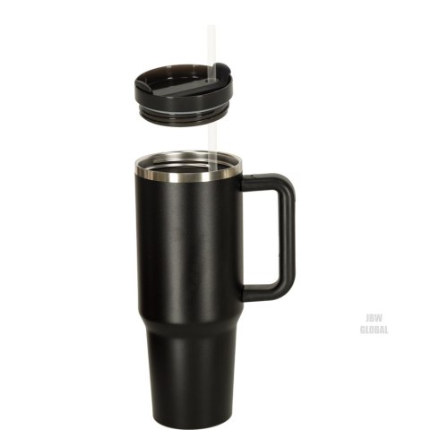 Kubek termiczny ze słomką i uchwytem termos 1200ml czarny Kik Sp. z o. o. Sp. k. Kubek termiczny ze słomką i uchwytem termos 1200ml czarny Kik Sp. z o. o. Sp. k.