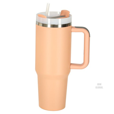 Kubek termiczny ze słomką i uchwytem termos 1200ml róż pudrowy Kik Sp. z o. o. Sp. k. Kubek termiczny ze słomką i uchwytem termos 1200ml róż pudrowy Kik Sp. z o. o. Sp. k.